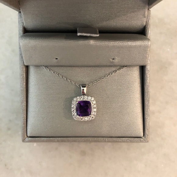 People’s Diamond Jewelry - Amethyst birthstone necklace